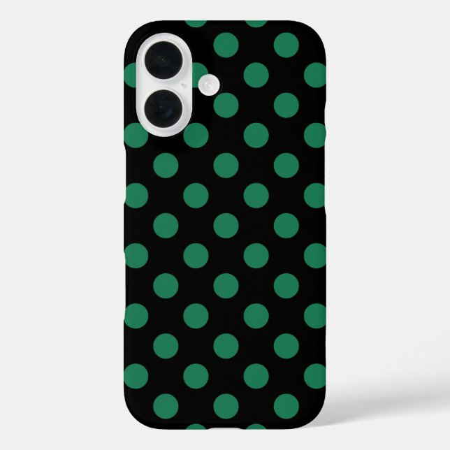 Coques Case-Mate iPhone Pois vert et noir (Verso)
