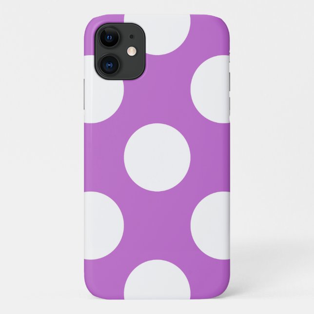 Coques Case-Mate iPhone Pois violets, Motif à points Polka, points, pointi (Dos)