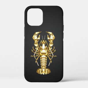 Case-Mate iPhone Case Poisson à langouste polygonale dorée sur noir