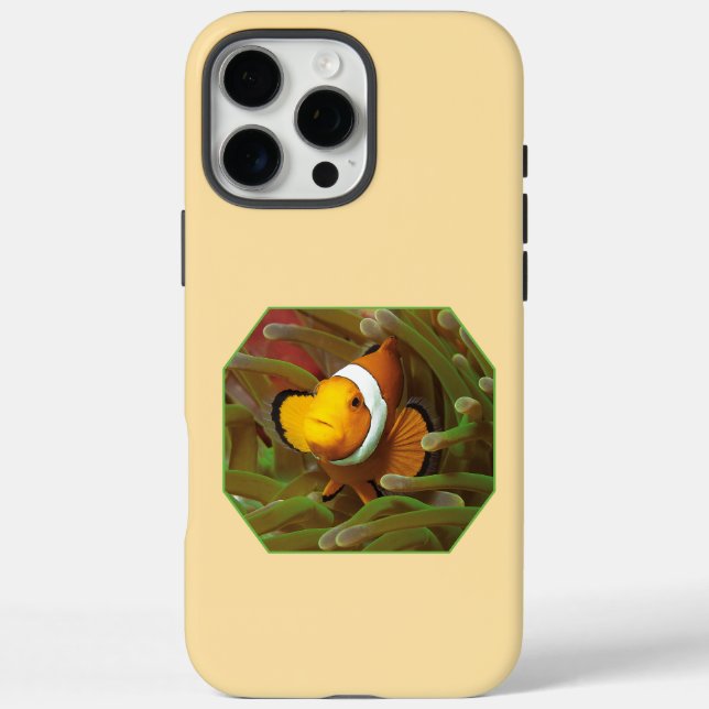 Coques Case-Mate iPhone Poisson clown en anémone vert. Conception photogra (Verso)