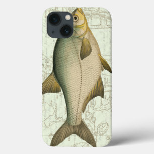 Coques Pour iPhone Poisson d'eau douce sur la carte
