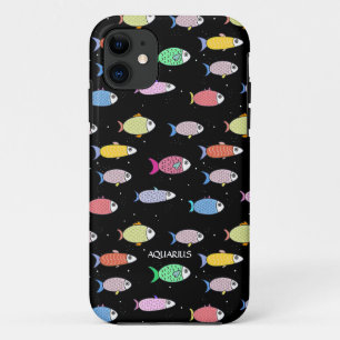 Case-Mate iPhone Case Poisson moderne multicolore sur fond noir