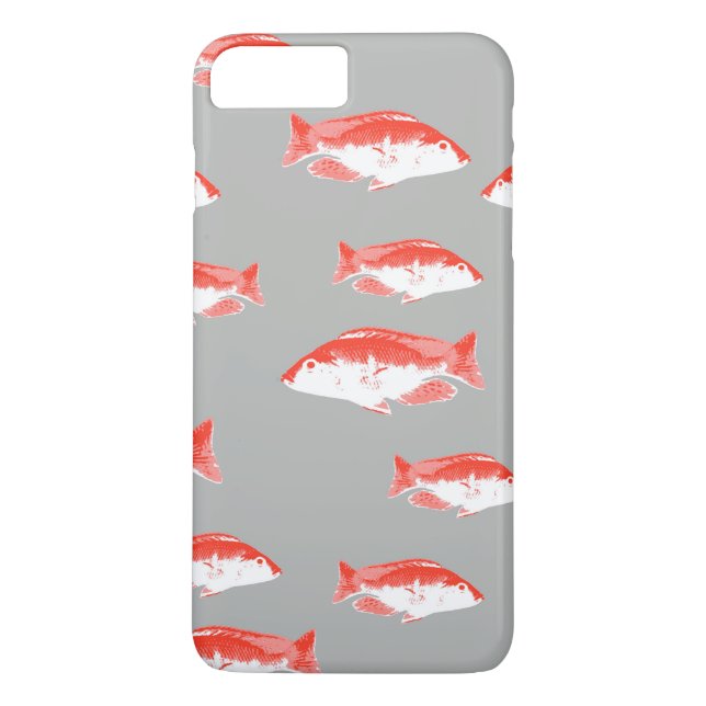 Coques Case-Mate iPhone Poisson rouge et gris (Dos)