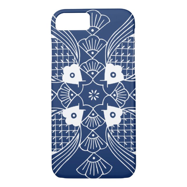 Coques Case-Mate iPhone Poisson sous-marin avec Arrière - plan bleu (Dos)