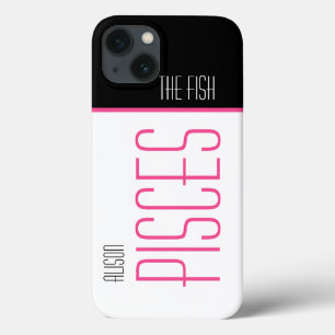 Case-Mate iPhone Case Poissons Le Poisson Style Nom Texte Noir Rose