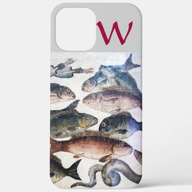 COQUES Case-Mate iPhone POISSONS MOSAÏQUES ANCIENNES, MONOGRAMME DE LA VIE (Verso)