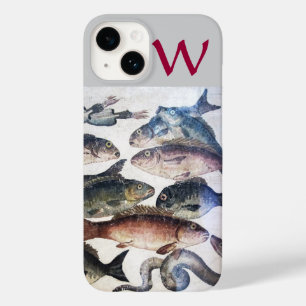 COQUES POUR iPhone POISSONS MOSAÏQUES ANCIENNES, MONOGRAMME DE LA VIE