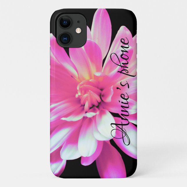Coques Case-Mate iPhone Poitrine rose, cosmo, photo de zinnia (Dos)