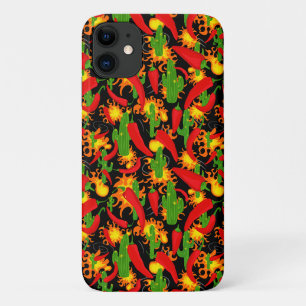 Case-Mate iPhone Case Poivre chaud, Flames et Cactus Print