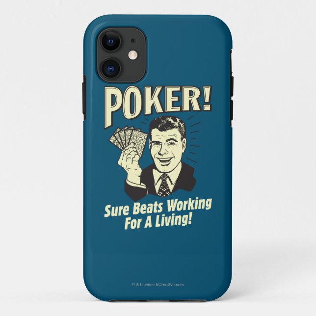 Coques Case-Mate iPhone Poker : Les Beats Travaillent pour Vivre (Dos)