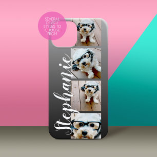 Coque Pour iPhone 15 Police manuscrite Ombre 4 Photos — PEUT MODIFIER L