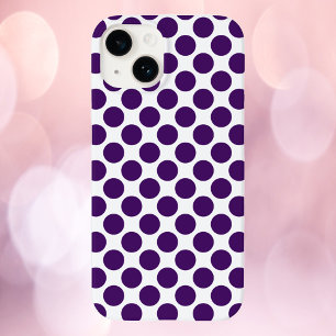 Coque Pour iPhone 14 Polka Dot Motif violet