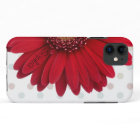 Polka Dot Red Daisy Nom personnalisé