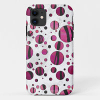 Polka Dot Tiger rose chaud et noir