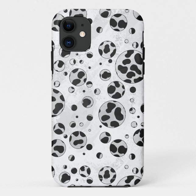 Coques Case-Mate iPhone Polka en Dalmatie noir et blanc (Dos)