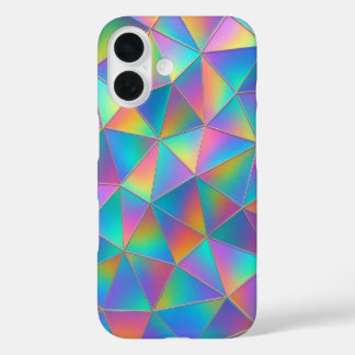 Coque Pour iPhone 16 Polygone iridescent