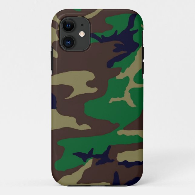 Coques Case-Mate iPhone Pomme Camouflage de bois (Dos)