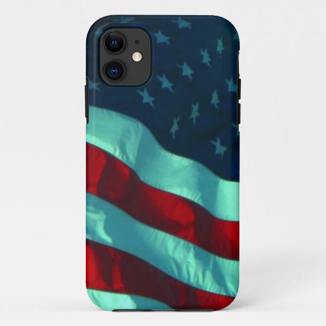 Coques Case-Mate iPhone Pomme de drapeau américain (Dos)