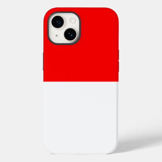 Coques Case-Mate iPhone Pomme patriotique 14 Coque-Mate, drapeau d'Indonés (Verso)
