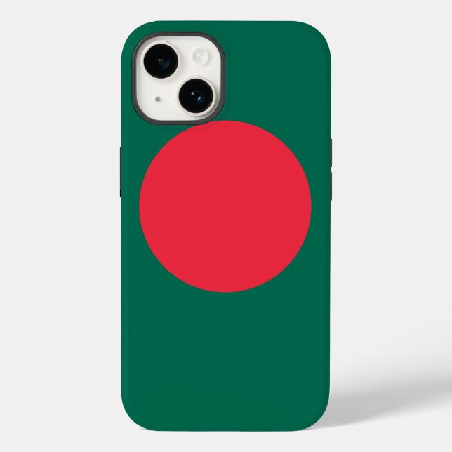 Coques Case-Mate iPhone Pomme patriotique 14 Coque-Mate, drapeau du Bangla (Verso)