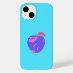 Coque Pour iPhone 14 Pomme violette Pop Art