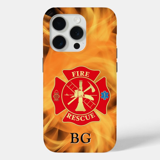 Coques Case-Mate iPhone Pompier Croix Maltese Secourt feu flamme (Verso)