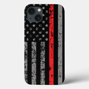 Case-Mate iPhone Case Pompier Mince Red Line American Flag Fireman