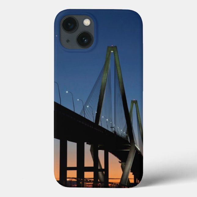 Coques Case-Mate iPhone Pont de Jr. d'Arthur Ravenel au crépuscule (Verso)