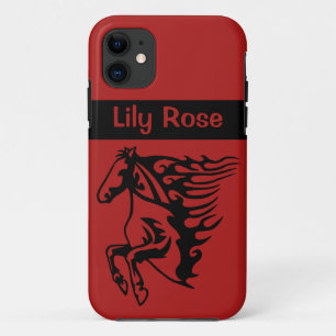 Case-Mate iPhone Case Pony Horse Bronco Stallion Steed Race Red Line Art
