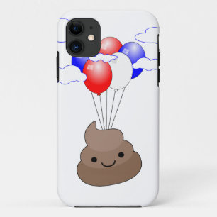 Coque Case-Mate Pour iPhone Poo Emoji Voler Avec Ballons