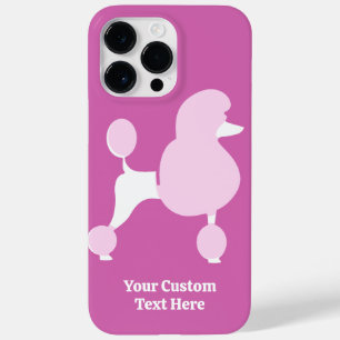 Coque Pour Pour iPhone 14 Pro Max Poodé rose de texte personnalisé