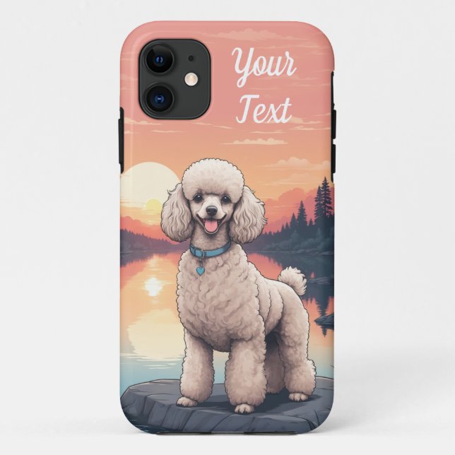 Coques Case-Mate iPhone Poodle au bord du lac (Dos)