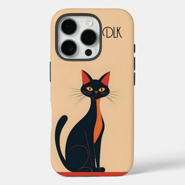 Coques Case-Mate iPhone Pop Art Black Cat (Verso)