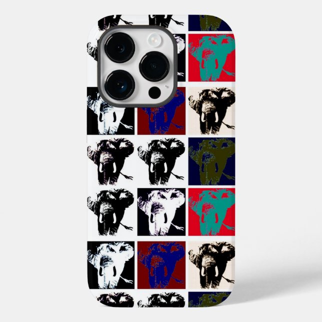 Coques Case-Mate iPhone Pop Art Elephants (Verso)