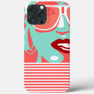 Case-Mate iPhone Case Pop Art Femme Lunettes de soleil blanches mordant 