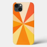 Pop Art Modern 60s Funky Geometry Rays in Orange