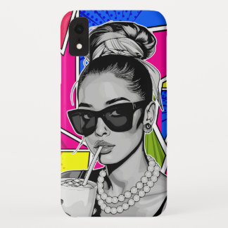 Case-Mate iPhone Case Pop Art Retrô Mulher Fashion Preto e Branco 