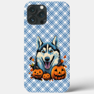 Case-Mate iPhone Case Pop Art Smilling Husky Chien avec Halloween Citrou