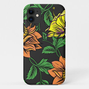 Case-Mate iPhone Case Pop Fleurs Lumineuses de l'Arrière - plan noir
