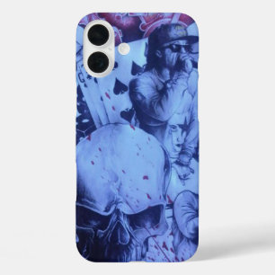 Coques iPhone 16 Plus Pop Musicians Blue Purple Art Imprimer