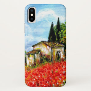 Coques Pour iPhone POPIES EN TOSCANE / Paysage avec champs de fleurs