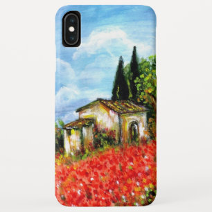 Coques Pour iPhone POPIES EN TOSCANE / Paysage avec champs de fleurs
