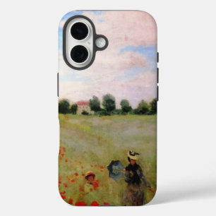 Coque Pour iPhone 16 Poppies rouges par Monet - Poppy Field Parasol Fem