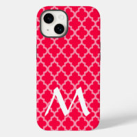 Poppy Red Marocain Moods Quatrefoil