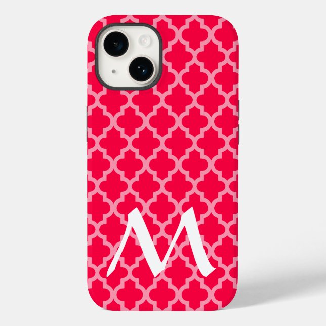 Coques Case-Mate iPhone Poppy Red Marocain Moods Quatrefoil (Verso)