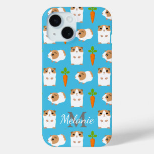 Coque Pour iPhone 15 Porcs et carottes de Guinée mignons Personnalisé