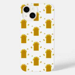 Coque Pour iPhone 14 Portail de l'Arche Dorée – Abstrait Minimaliste