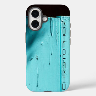 Coque Pour iPhone 16 Porte Turquoise de Southwest Art, Nom personnalis