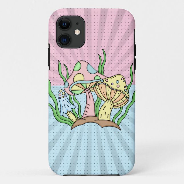 Coques Case-Mate iPhone Portobello Mushroom Cute Pastel (Dos)