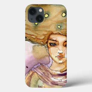 iPhone 13 Coque Portrait abstrait et jolie femme
